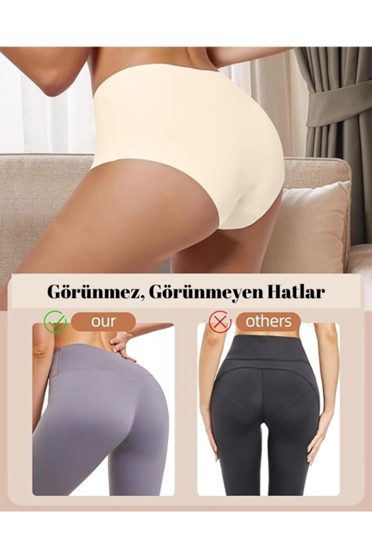 Louvido™ Lazer Kesim Extra Yüksek bel İz Yapmaz Extra Yumuşak Dikişsiz Bato Külot